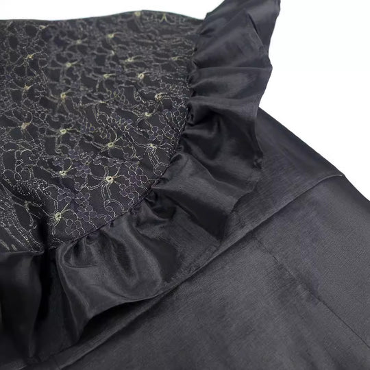Damen Elegantes Kleid mit Rüschenausschnitt R&B