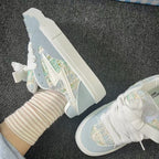 Damen modische Sneakers mit einzigartiger Textur und komfortabler Sohle