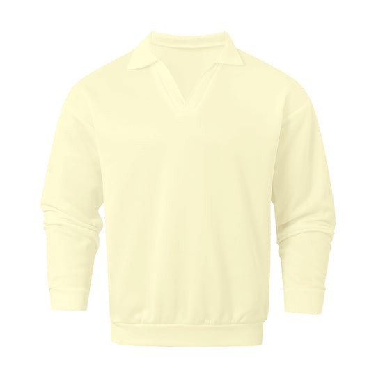 Herren lässiger V-Ausschnitt Pullover aus softem Material R&B