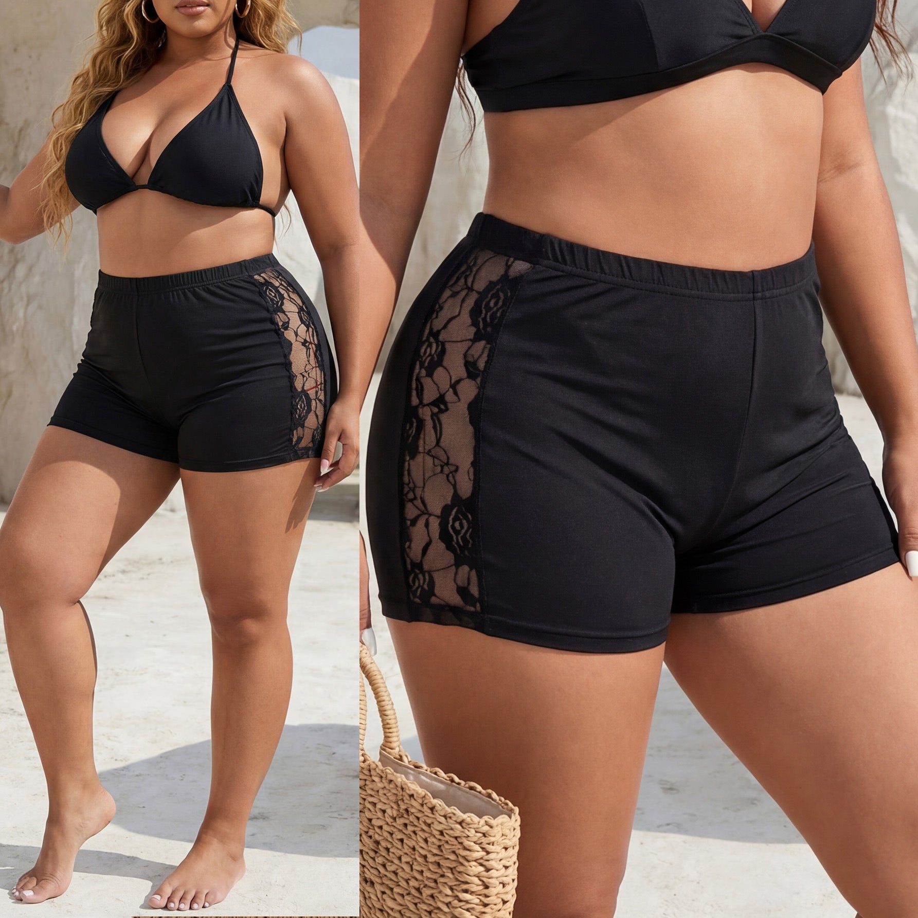 Damen Modische Lace-Shorts R&B