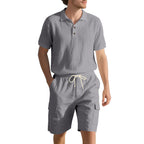 Herren Freizeit-Set mit atmungsaktivem Polo-Shirt und komfortablen Shorts R&B