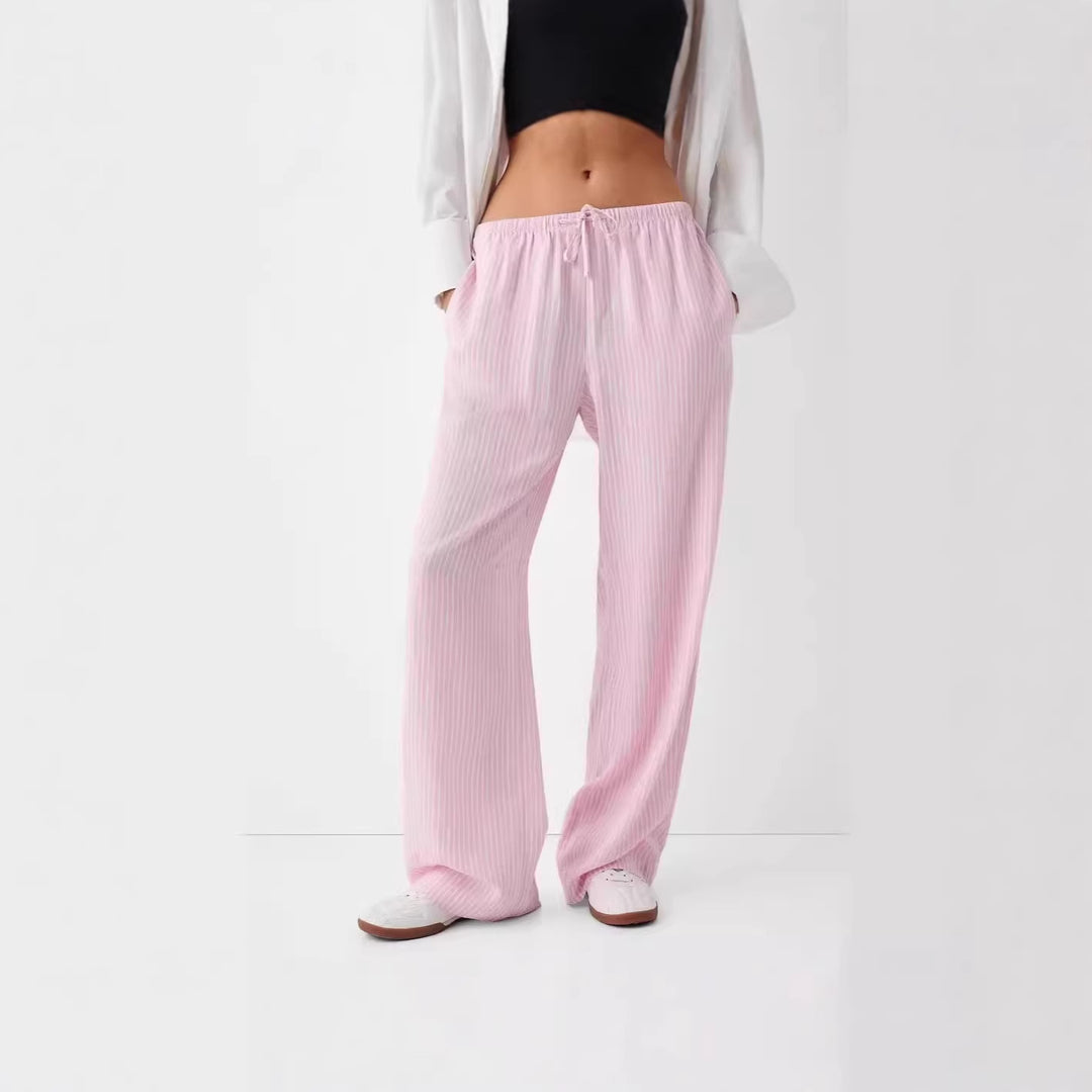 Damen lässige Freizeithose mit Gürtel R&B