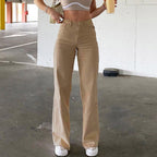 Damen Hohe Taille Schlaghose R&B