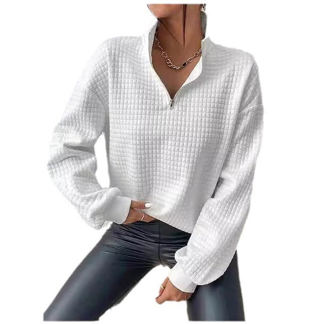Damen Pullunder mit Stehkragen und strukturiertem Design R&B