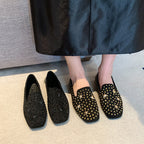 Damen Elegante Mokassins mit Glitzer-Applikationen R&B