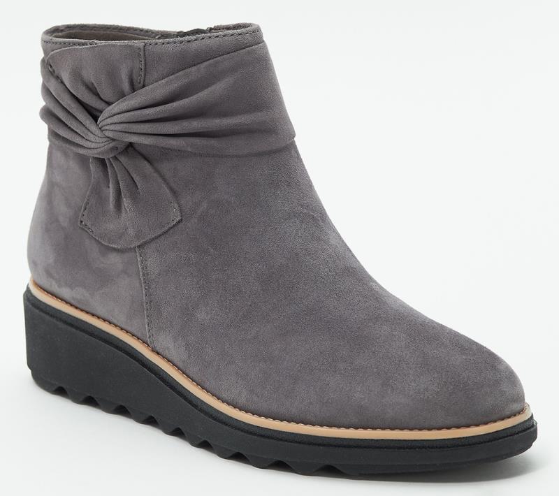 Damen Wedge-Stiefeletten mit geschmackvollem Falten-Design und rutschfester Sohle R&B