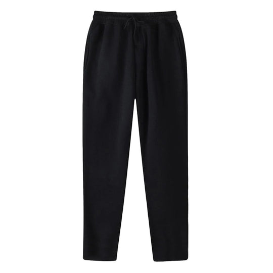 Herren nan geradlinige Sweatpants aus melierter Baumwollmischung mit elastischem Bund Kordelzug und Seitentaschen R&B
