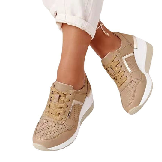 Damen atmungsaktive Sneakers mit perforierten Details und komfortablem Fußbett R&B