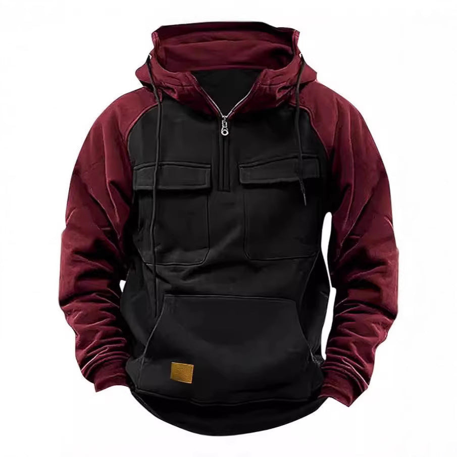 Herren funktionale Kapuzenjacke mit praktischen Taschen R&B