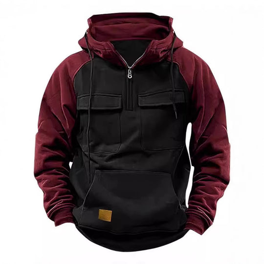 Herren funktionale Kapuzenjacke mit praktischen Taschen R&B
