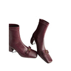 Damen Elegante Stiefeletten mit dekorativem Schmuckelement R&B