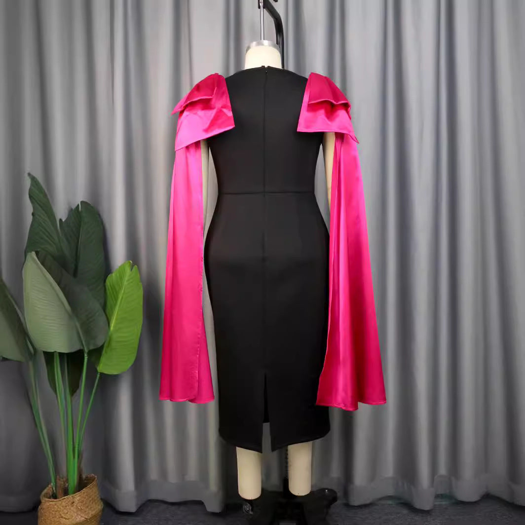 Damen Abendkleid mit eleganter Überwurfausschnitt R&B