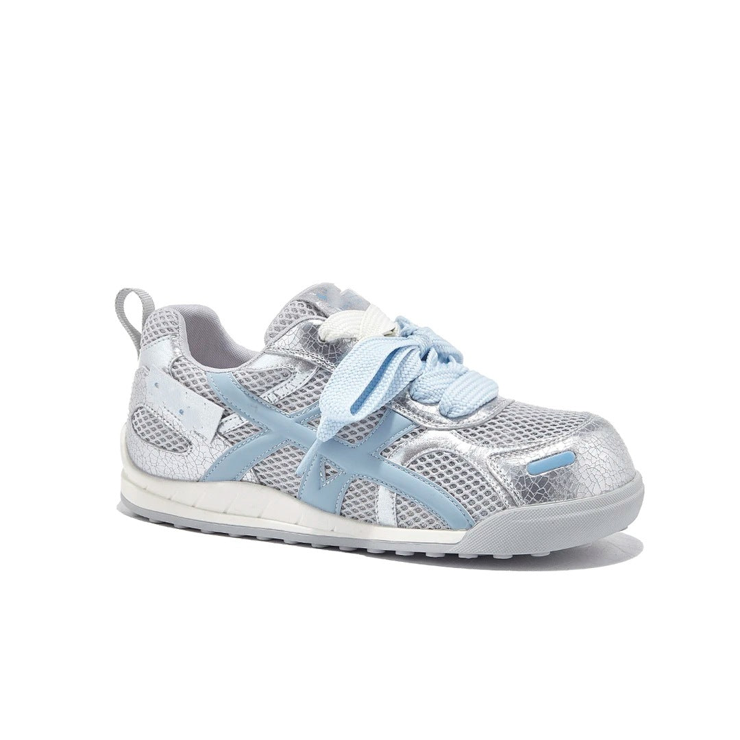 Damen Atmungsaktive Freizeit-Sneaker mit trendigem Mesh-Obermaterial und verspieltem Schnürdesign R&B