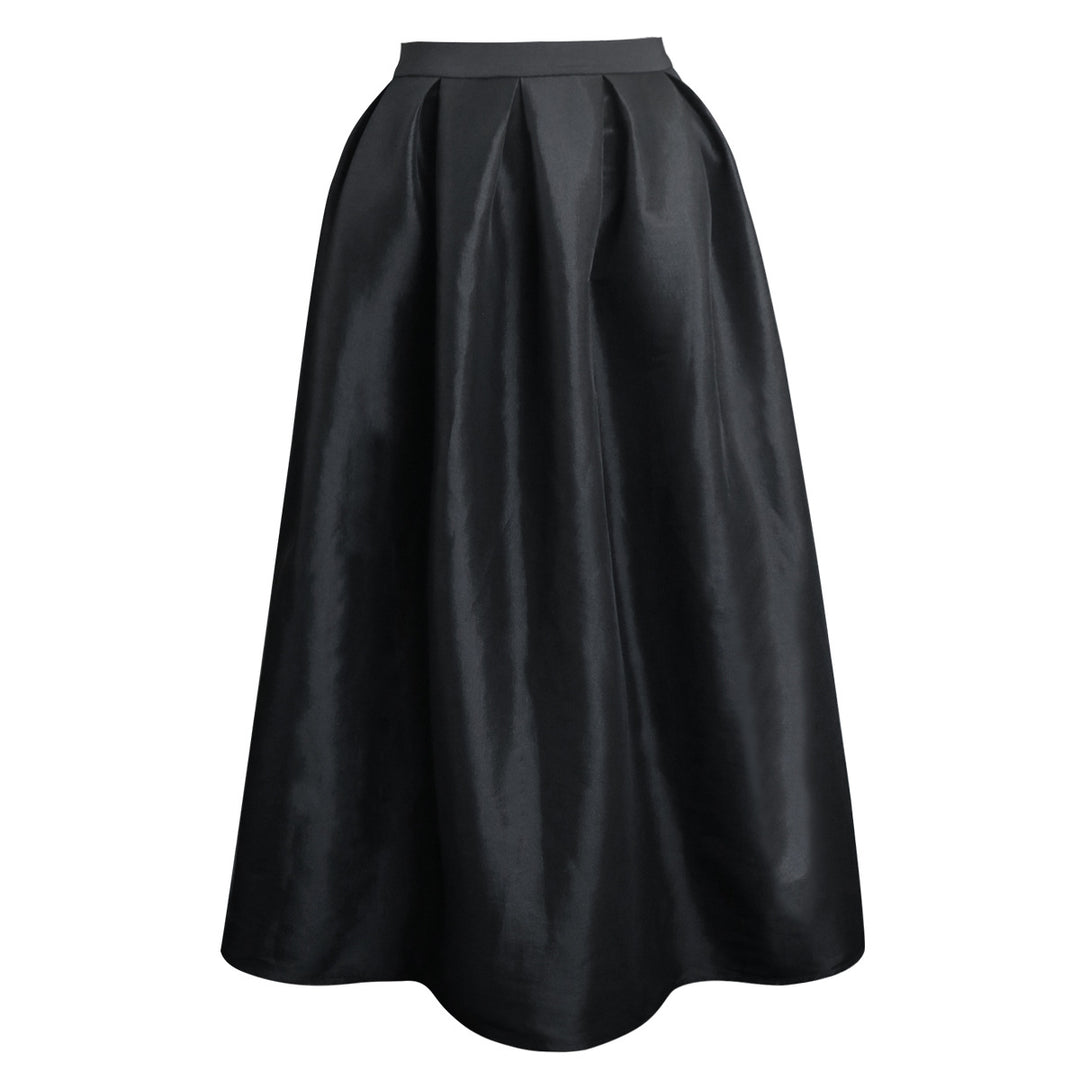 Damen eleganter Maxi-Rock mit voluminösem Falten-Design R&B