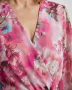 Damen Freizeitkleid Wickeloptik kurz