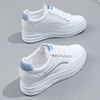 Damen modische Plattform Sneakers mit dämpfendem Sohlenprofil und atmungsaktiver Obermaterialstruktur R&B