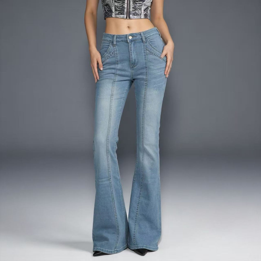 Damen Bootcut Jeans mit hohem Bund und elegantem Schnitt