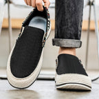 Damen Espadrilles-Slipper mit elastischem Einschlupf und modischem Textil-Obermaterial