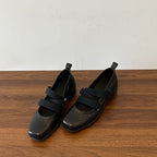 Damen elegante Ballerina-Pantoletten mit modischem Riemchen R&B