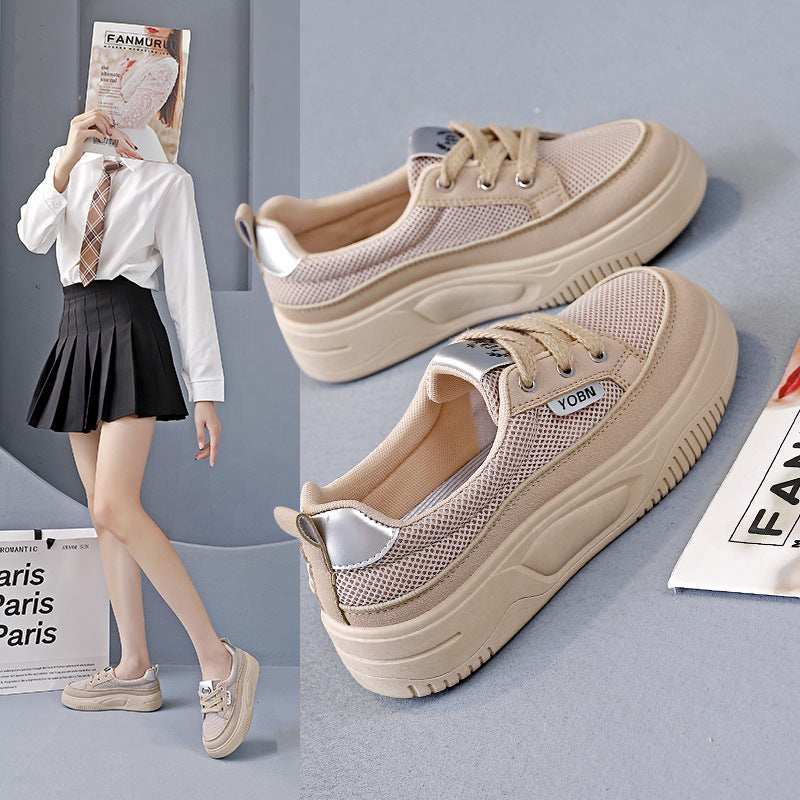 Damen Bequeme Sneakers mit luftigen Mesh-Einsätzen und auffälligem Design R&B