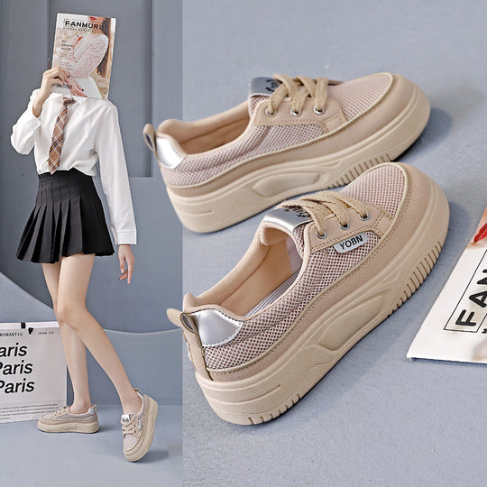 Damen Bequeme Sneakers mit luftigen Mesh-Einsätzen und auffälligem Design R&B