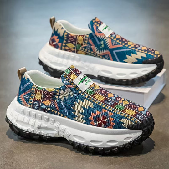 Damen Bequeme Slip-On Sneakers mit einzigartigem Muster R&B