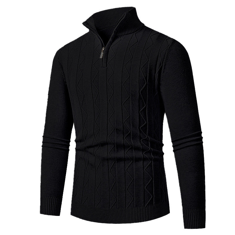 Herren eleganter Rollkragenpullover mit Strukturdesign R&B