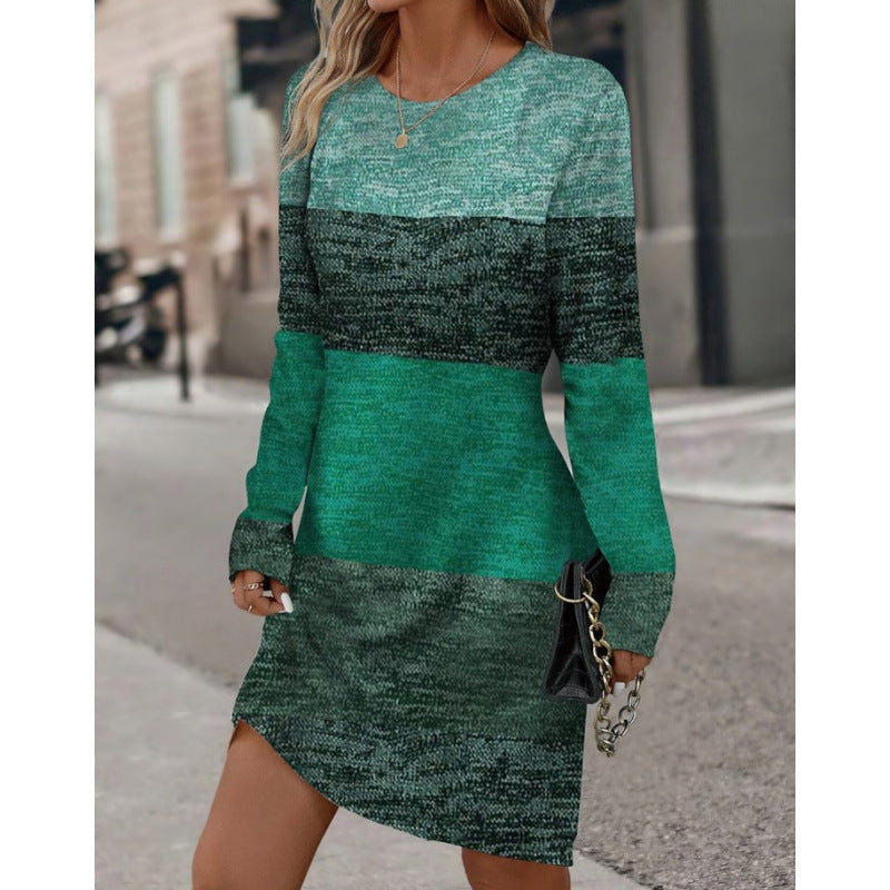 Damen Strickkleid mit modischem Strukturmuster und lässigem Schnitt R&B