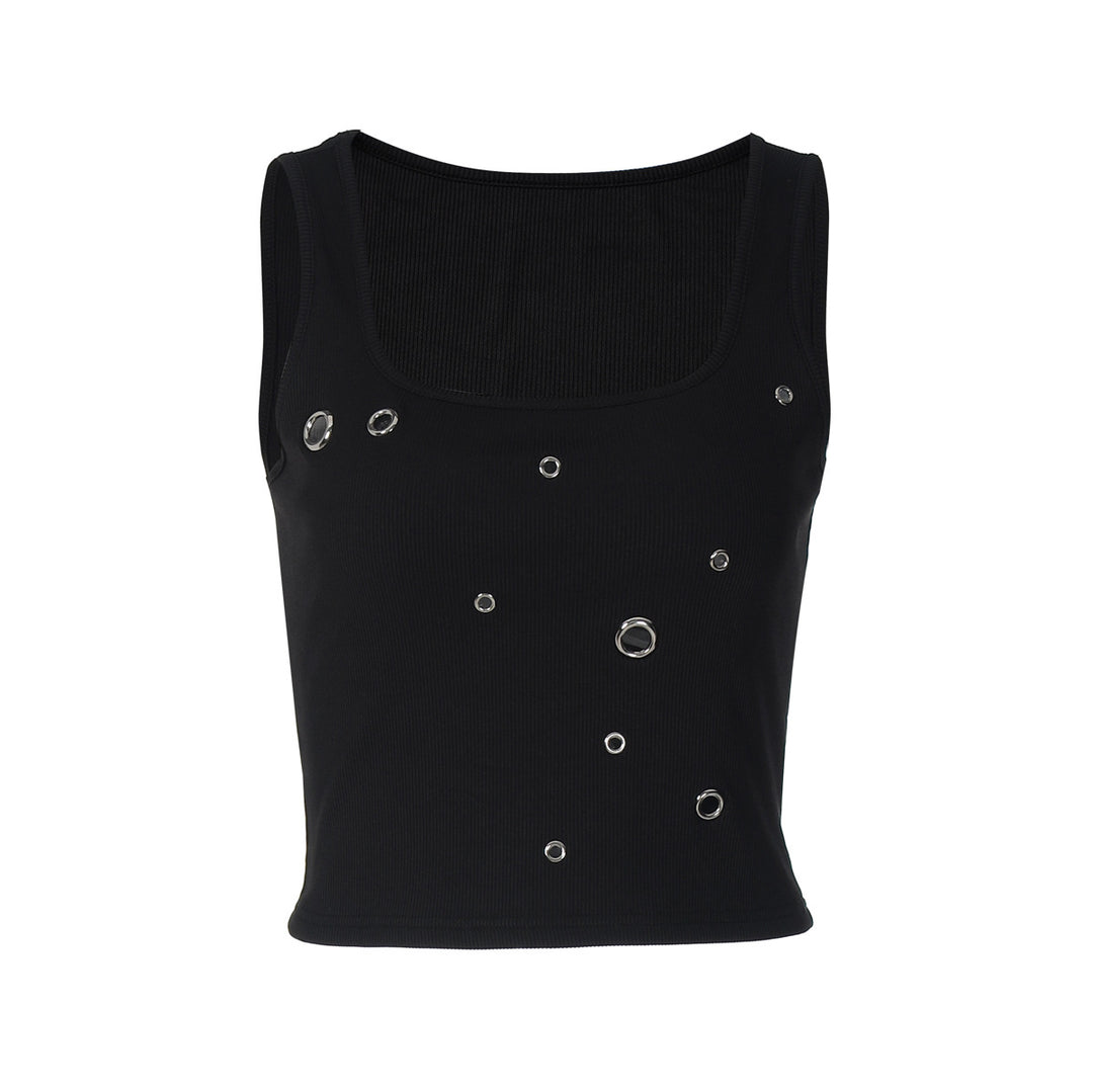 Damen Crop-Top mit auffälligem Ringdetail R&B