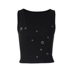 Damen Crop-Top mit auffälligem Ringdetail R&B