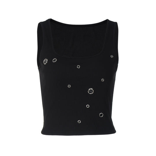 Damen Crop-Top mit auffälligem Ringdetail R&B