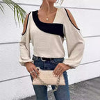 Damen Designer-Top mit Cut-Out-Ärmeln R&B