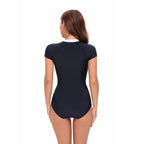 Damen Sportlicher Kurzarm Schwimmanzug R&B