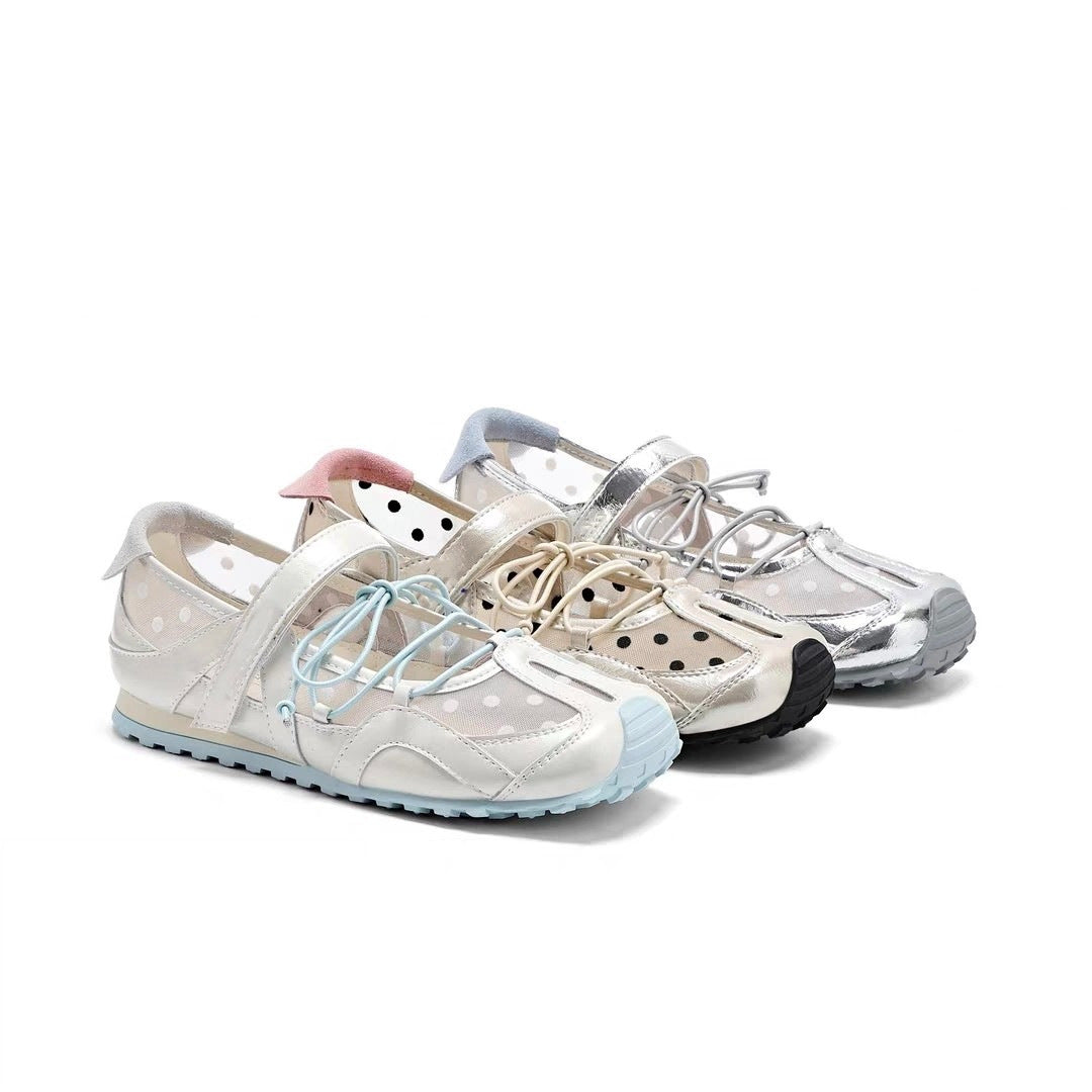 Damen Freizeitschuhe mit atmungsaktivem Netzdesign und verstellbarem Klettverschluss R&B