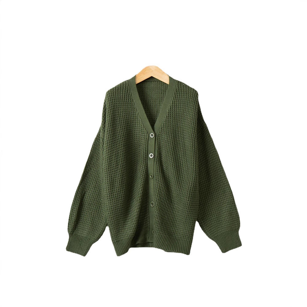 Damen Strickjacke mit strukturiertem Muster und praktischen Knopfdetails
