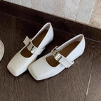 Damen Ballerinas mit modischem Riemchenverschluss und bequemem Fußbett R&B