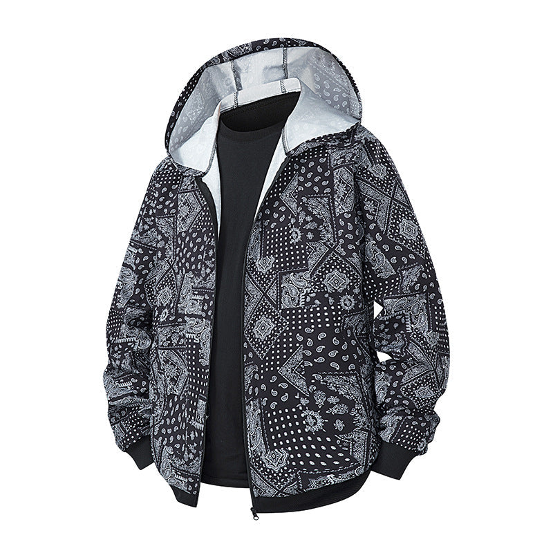 Damen leichte Windbreaker-Jacke mit farbenfrohem Muster und atmungsaktiven Eigenschaften R&B