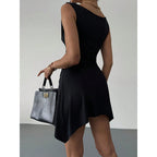 Damen Elegantes Wickelkleid mit fließendem Schnitt und tiefem Ausschnitt R&B