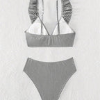 Damen Zweiteiliges Badeoutfit mit Rüschen R&B