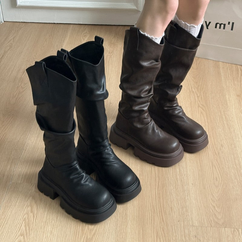 Damen Hohe Stiefel mit weichem Obermaterial und robuster Sohle R&B