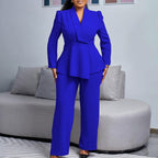Damen Elegantes Blazer-Hosen-Set R&B