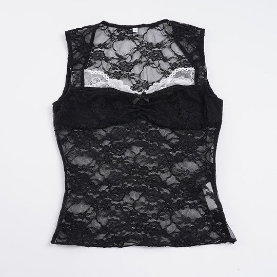 Damen Spitzen-Tanktop mit elegantem Design und verführerischen Details R&B