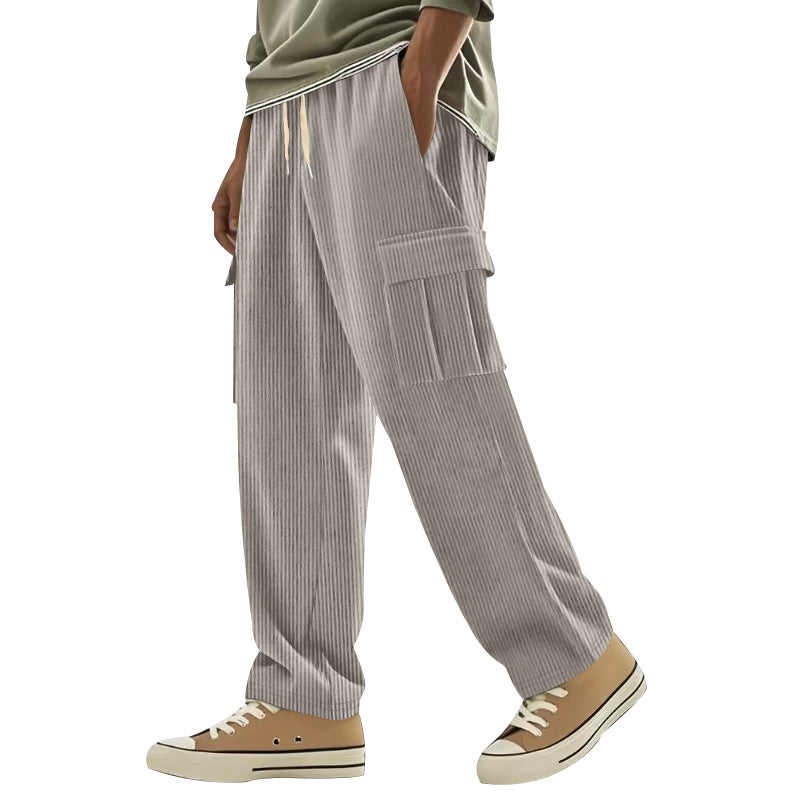 Herren Cargo-Hose mit gestreiftem Design und praktischen Seitentaschen R&B
