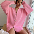 Damen gemütlicher Oversize-Kardie R&B