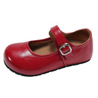 Damen elegante Mary Jane Ballerinas mit verstellbarem Riemen und robustem Fußbett R&B