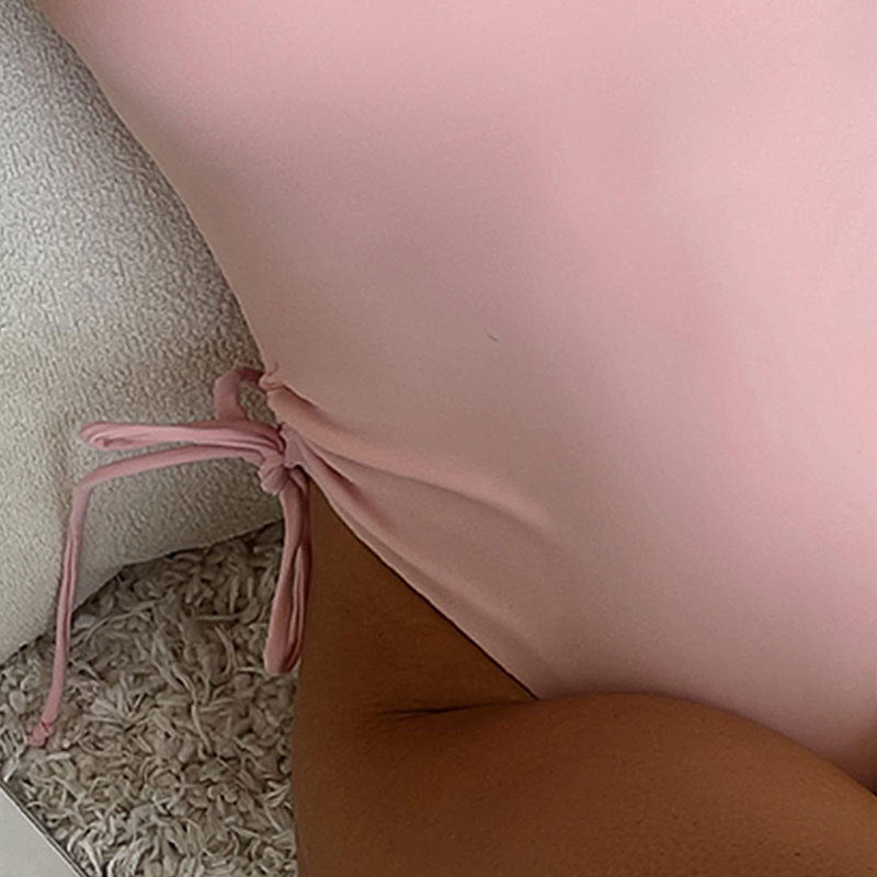 Damen Einteiler Badeanzug mit verstellbarem Kordeldetail