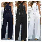Damen Elegantes und luftiges Ensemble mit weitem Bein