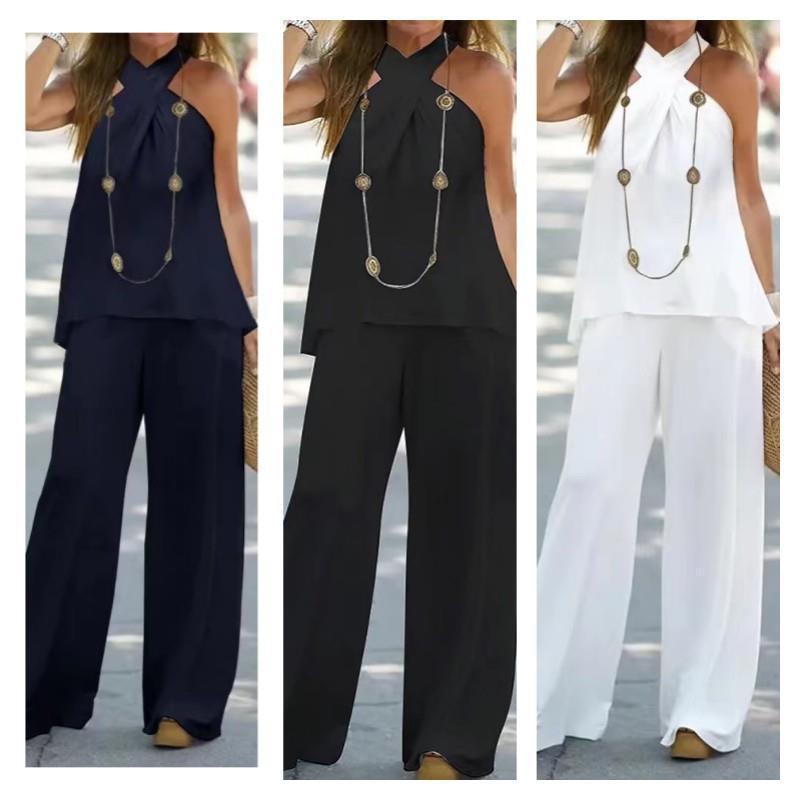 Damen Elegantes und luftiges Ensemble mit weitem Bein