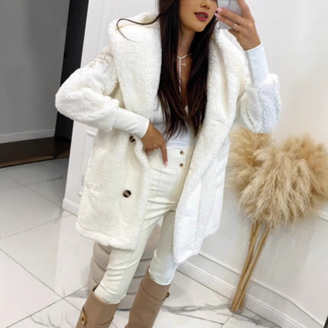 Damen Oversized Teddyjacke R&B