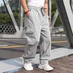 Herren moderne Cargohose mit elastischem Bund und multifunktionalen Taschen R&B